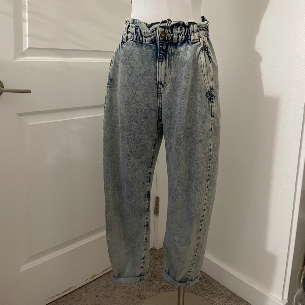 Zara Stretchy Acid Wash Jeans